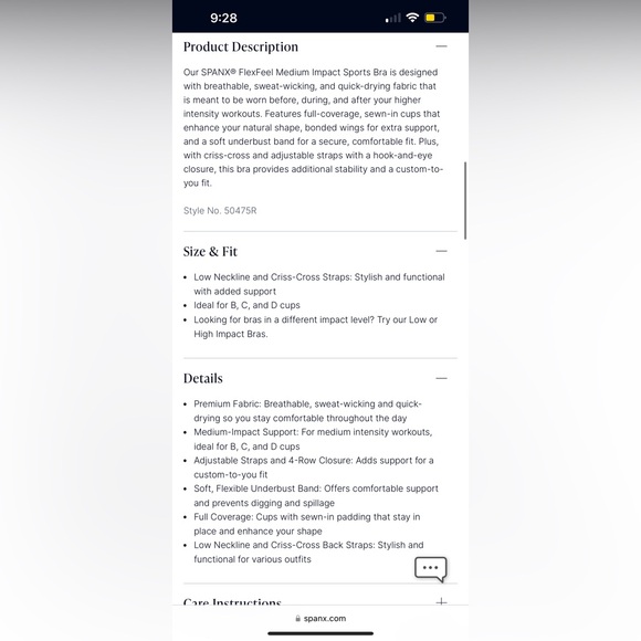 Spanx medium impact sports bra size 3x - Picture 7 of 7